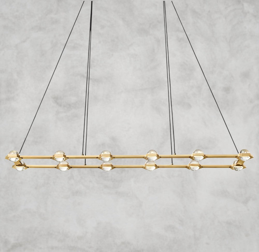 Éclatant Rectangular Chandelier 54", 72"